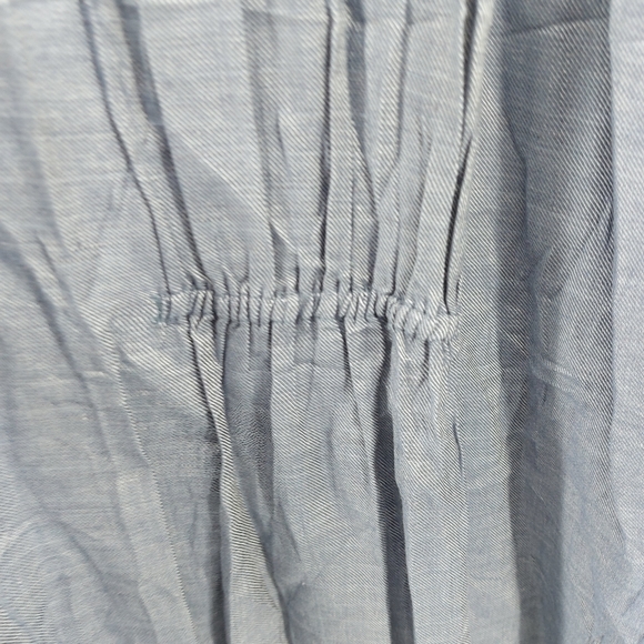 Anthropologie Ranna Gill Wilten Chambray Embroidered Halter Dress Size Small - Picture 7 of 8